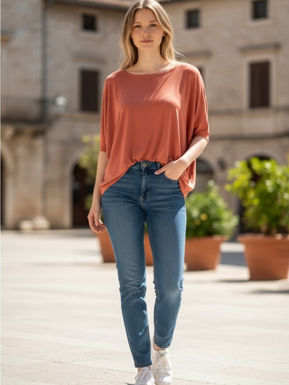 Streetwear Society Coral Dolman Sleeve Women's Top M